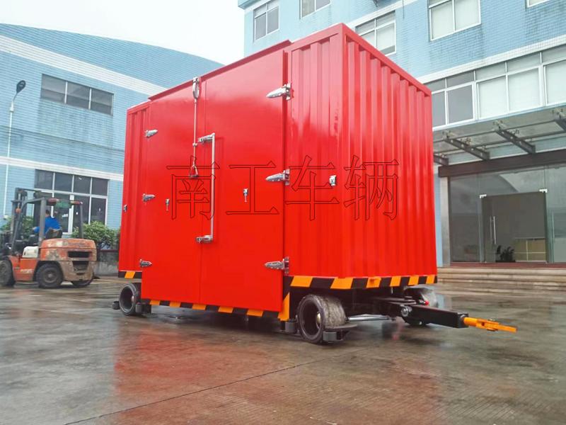 3吨双牵引箱式三亿在线登录-三亿(中国) 无动力叉车牵引工具拖车